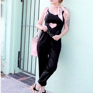 Betty and Veronica by Rachel Antonoff Black Jumpsuit with heart cutout